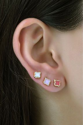 گوشواره طلا زرد زنانه 14 عیار aytekgold - کد 893070347