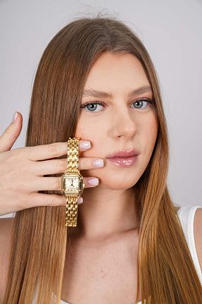 ساعت مچی طلائی زنانه 31-34 میلی متر QUARTZ - کد 850451846