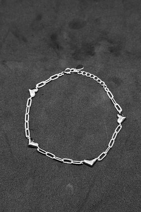 دستبند نقره طوسی زنانه 925 عیار oya silver - کد 893095315
