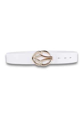 کمربند سفید زنانه چرم مصنوعی vos versa - کد 893110633