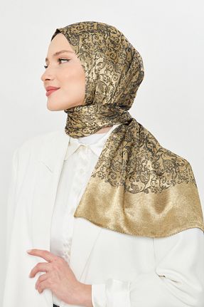 شال زرد زنانه ویسکون Scarf - کد 893122066
