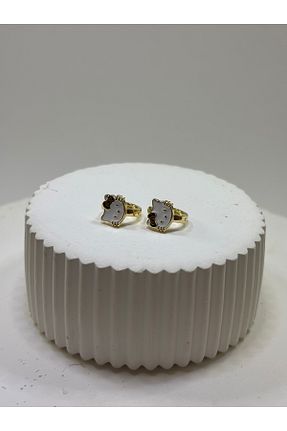 گوشواره استیل (فولاد) طلائی بچه گانه استیل (فولاد) Gold Garden - کد 893123033