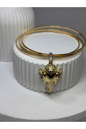 دستبند استیل (فولاد) طلائی زنانه استیل (فولاد) Gold Garden - کد 893132781