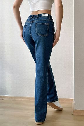 شلوار جین متالیک زنانه پاچه گشاد MissKybele - کد 893133067