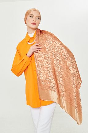 شال بژ زنانه ویسکون Scarf - کد 893125254