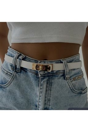 کمربند سفید زنانه زنجیر ARDSU - کد 893166146