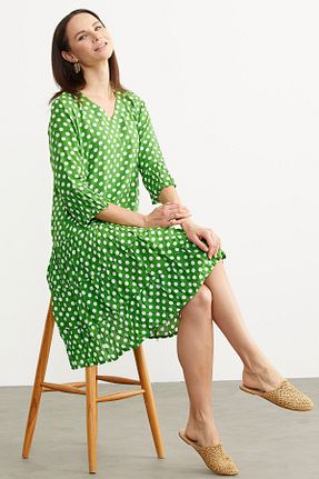 لباس سبز زنانه بافت Sementa - کد 820516227