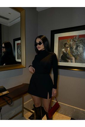 دامن مشکی زنانه پنبه ای LB Laluna Butik - کد 892771852