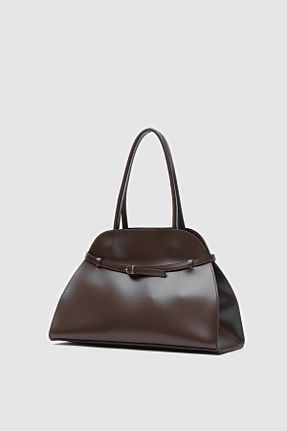 کیف دوشی قهوه ای زنانه چرم مصنوعی Shule Bags - کد 893281348