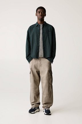 شلوار طوسی مردانه پنبه ای Pull & Bear - کد 893284169