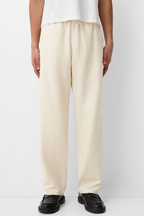 شلوار طوسی مردانه کتان Bershka - کد 893288161
