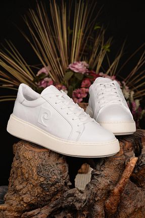 کفش اسنیکر سفید مردانه چرم اصل Pierre Cardin - کد 893294103