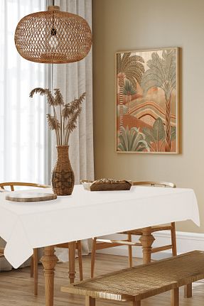 رومیزی بژ پلی استر MARİTSA - کد 772258849