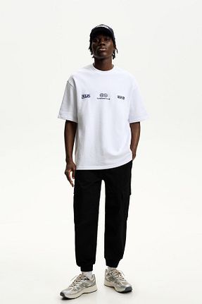شلوار مشکی مردانه پنبه ای Bershka - کد 893288001