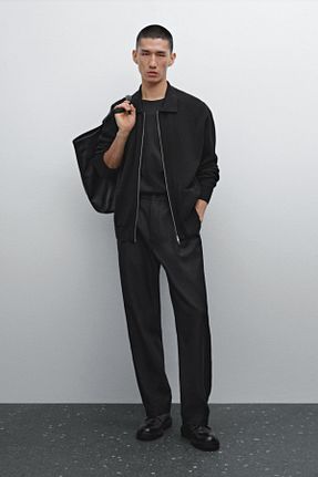 رویه مشکی مردانه پنبه ای Massimo Dutti - کد 893302882