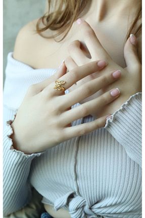 انگشتر طلا زرد زنانه 22 عیار Kuyumcum - کد 893319033