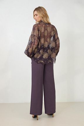 بلوز بنفش زنانه ساده Setre - کد 894470338