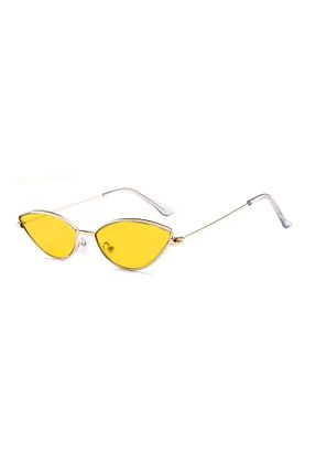 عینک آفتابی زرد زنانه UV400 Toz Vintage - کد 42226319