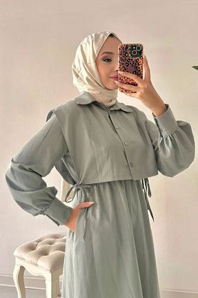 لباس حجاب سبز زنانه کلوش Tesettür Diyarı - کد 857290355