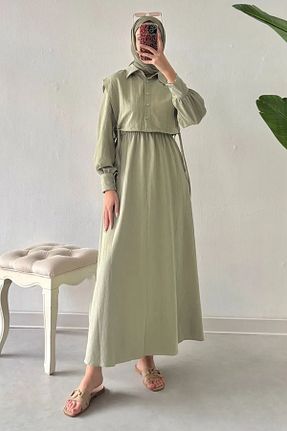لباس حجاب سبز زنانه کلوش Tesettür Diyarı - کد 857290355