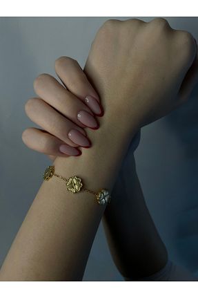 دستبند استیل (فولاد) طلائی زنانه استیل (فولاد) Tasarım - کد 893351483