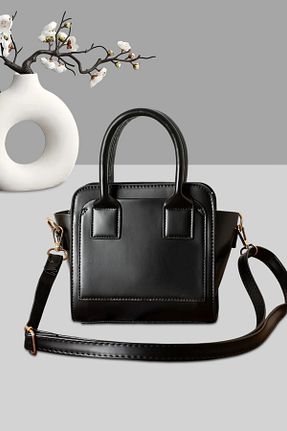 کیف دوشی مشکی زنانه چرم مصنوعی MILANOFOX - کد 893358813