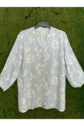 پیراهن آبی زنانه رگولار Kübra Tekstil - کد 893354624