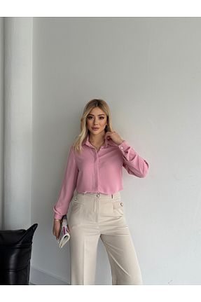 پیراهن صورتی زنانه رگولار VUNTAL - کد 893285251
