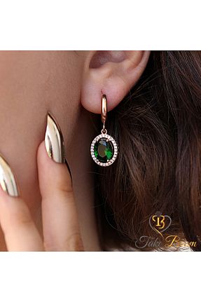 گوشواره نقره صورتی زنانه 925 عیار Takı Boom - کد 154325530
