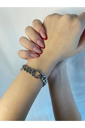 دستبند استیل (فولاد) زنانه استیل (فولاد) Tasarım - کد 893361993