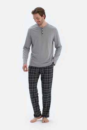 ست لباس راحتی طوسی مردانه ساده Dagi - کد 893398881