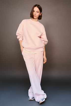 سوئیشرت صورتی زنانه ساده Bershka - کد 893399008