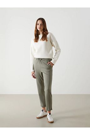 شلوار کرمگن سبز زنانه رگولار LC Waikiki - کد 893369844