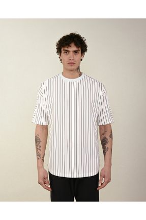 تیشرت سفید مردانه رگولار İLKCET MODA - کد 805611564