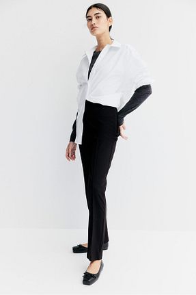 شلوار مشکی زنانه پاچه گشاد H&M - کد 895220720