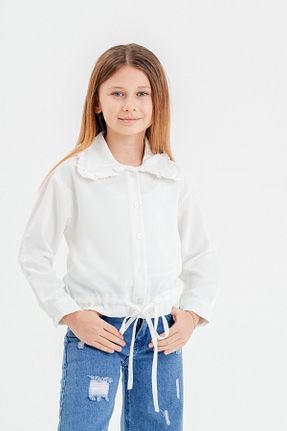 پیراهن سفید بچه گانه رگولار GİYİCEM TEKSTİL - کد 895243633