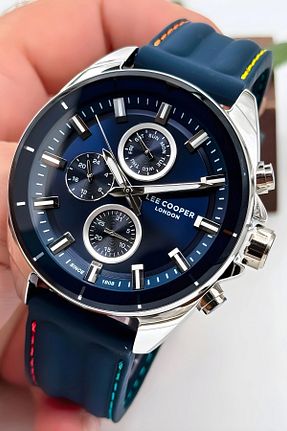 ساعت مچی سرمه ای مردانه 44 میلی متر Lee Cooper - کد 835867175
