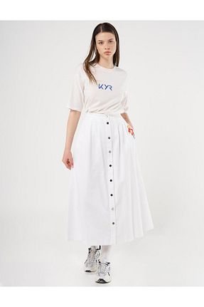 دامن حجاب سفید زنانه رگولار Kayra - کد 893530795
