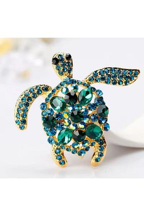 سنجاق سینه سبز زنانه فلزی Rachel Silver - کد 893540175