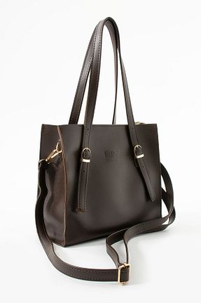 کیف دوشی قهوه ای زنانه چرم مصنوعی UK BAGS - کد 893543715