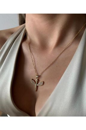 گردنبند استیل ( فولاد ) طلائی زنانه استیل (فولاد) Şirince - کد 893552780