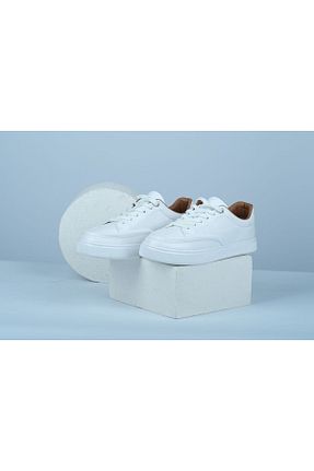 کفش اسنیکر سفید مردانه بند دار KayguShoes - کد 895478835