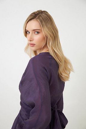 بلوز بنفش زنانه ساده Setre - کد 893561063