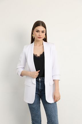 کت بلیزر سفید زنانه پلی استر Swass - کد 893576921