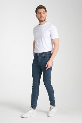 شلوار جین آبی مردانه پاچه تنگ OneZero - کد 888819439