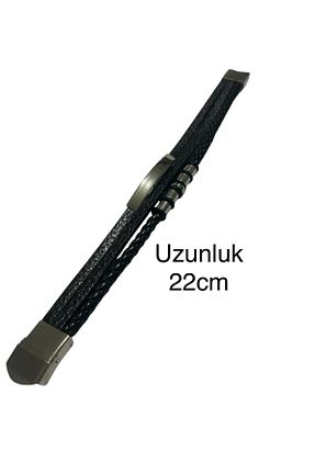 دستبند استیل (فولاد) مشکی مردانه استیل (فولاد) Batu Tasarım - کد 893583264