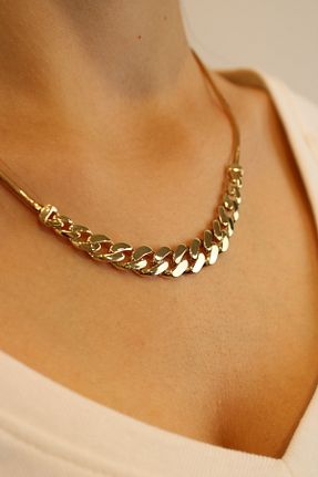 گردنبند طلا رنگی زنانه 14 عیار Net Kuyumculuk - کد 895608714