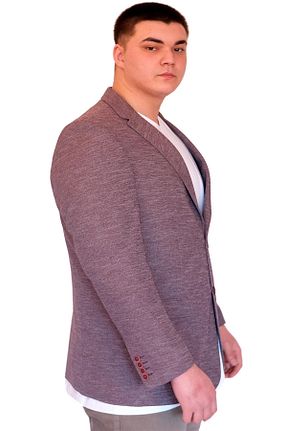 کت سایز بزرگ زرشکی مردانه پارچه Modexl - کد 893584683