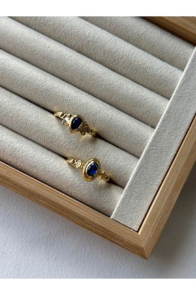 انگشتر جواهر آبی زنانه زیرکن ringbox - کد 893587880
