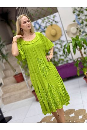 لباس سبز زنانه بافتنی Punta Otantik - کد 893596847